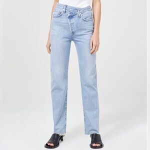 NWT Agolde Criss Cross Straight Jeans, Dimensions 32 $250
